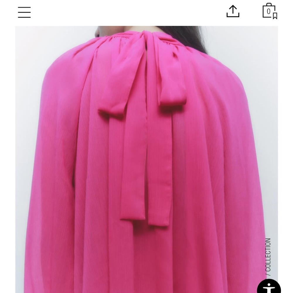 ZARA back tie blouse